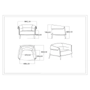 Thumbnail 2 of Фотьойл RFG Megan, екокожа, метална основа, черен