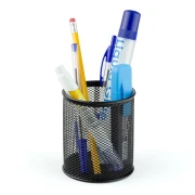 Thumbnail 2 of Office 1 Моливник, цилиндричен, мрежест, метален, черен