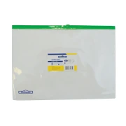 Thumbnail 2 of Office 1 Папка със зелен цип и джоб за визитка, А4, прозрачна