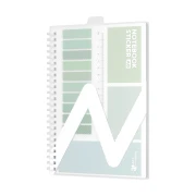 Thumbnail 3 of Art Pioneer Пад, A5, широки редове, със спирала, 80 листа, зелен