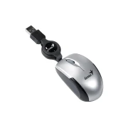 Thumbnail 1 of Мишка Genius Micro Traveler, с кабел, USB Type-A, 3 бутона, сребриста