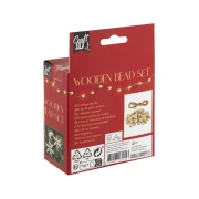 Thumbnail 3 of Craft ID Комплект мъниста за коледна украса - Звезди, дървени