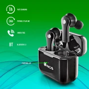Thumbnail 5 of Слушалки NGS Artica Bloom, с Bluetooth, със зареждащ кейс, USB Type-C, черни