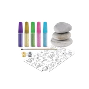 Thumbnail 4 of Moxy Комплект за рисуване на камъни Еднорог, с брокат