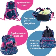 Thumbnail 3 of Pulse Раница Anatomic Kitty Love, синьо-розова