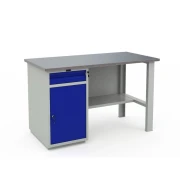 Thumbnail 1 of Работна маса WT160 WD2-F1, 1600 х 700 х 870 mm, метална, MDF плот