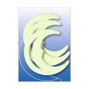 Thumbnail 2 of Herma Самозалепващи се етикети Луна, светещи в тъмно, 3 броя