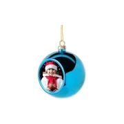 Thumbnail 2 of BESTSUB Топка за елха, пластмасова, диаметър 8 cm, светлосиня, с възможност за персонализация