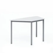 Thumbnail 5 of Ученическа маса RFG Trapez, модулна, трапецовидна, над VIII клас, 1250 х 600 х 750 mm, бял MDF плот със заоблени ъгли, сиви метални крака