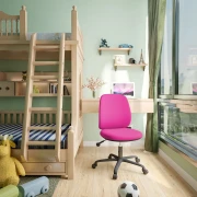 Thumbnail 2 of Детски стол RFG Lucky Black, полиуретанова пяна и дамаска, до 120 kg, розова седалка, розова облегалка