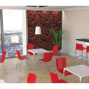 Thumbnail 3 of Градински стол RFG Mellon, пластмасов, до 120 kg, червен