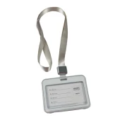 Thumbnail 1 of KEJEA Бадж, с лента, двулицев, хоризонтален, 85 х 54 mm, светлосив