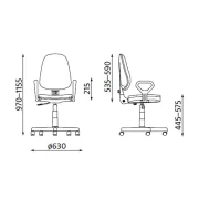 Thumbnail 2 of Офис стол Prestige GTP, текстил, с подлакътници Topaz, до 120 kg, черен