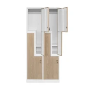 Thumbnail 6 of Гардероб RFG, двоен, метален, Z-образни врати, 800 х 450 х 1850 mm, кехлибарен дъб и бяло