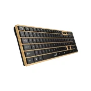 Thumbnail 3 of Клавиатура Genius Slimstar 7250BT, безжична, AI Copilot, Bluetooth/USB, 12 бързи бутона, AAA, дървесна