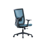 Thumbnail 2 of Ергономичен стол RFG Snow Black W, дамаска и меш, Multi-function механизъм, до 120 kg, светлосиня седалка, светлосиня облегалка