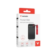 Thumbnail 2 of Външен SSD твърд диск Verbatim Pocket, 1 TB, джобен, USB 3.2, черно-червен