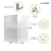 Thumbnail 3 of Herma Кош за отпадъци Unicorn, картонен