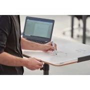 Thumbnail 5 of Rocada Флипчарт - маса Natural, магнитен, на колела, 105 x 67 cm