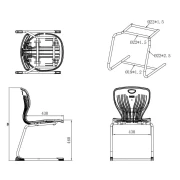 Thumbnail 3 of Ученически стол RFG Maxima C, от VIII до XII клас, 43 х 45 х 46 cm, до 120 kg, боровинка