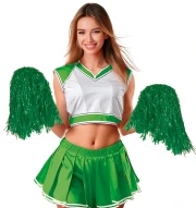 Thumbnail 3 of Помпони за мажоретки, 80 g, зелени, 2 броя