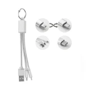 Thumbnail 2 of More Than Gifts Кабел за зареждане Rizo, USB, Micro USB, USB Type-C, сребрист