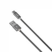 Thumbnail 2 of Кабел Yenkee 302 GY, USB-A Male към USB-C Male, 2 m, USB Type-A, USB Type-C, сив
