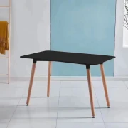 Thumbnail 2 of Маса RFG Vassy Wood, MDF, 1400 х 700 х 740 mm, MDF 25 mm, черен плот, метални крака