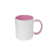 Thumbnail 4 of BESTSUB Чаша с цветна вътрешност и дръжка, 330 ml, розова, с възможност за персонализация