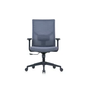 Thumbnail 4 of Ергономичен стол RFG Snow Black W, дамаска и меш, Multi-function механизъм, до 120 kg, светлосива седалка, светлосива облегалка