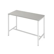 Thumbnail 1 of Висока маса Narbutas Nova, 1600 x 700 x 1050 mm, ПДЧ 25 mm, перленосив меламин, бял метал