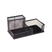 Thumbnail 3 of Office 1 Органайзер за бюро, с 3 отделения, мрежест, метален, черен