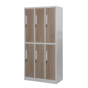 Thumbnail 3 of Гардероб RFG, троен, метален, 900 х 450 х 1850 mm, кехлибарен дъб и бяло