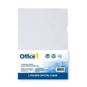Thumbnail 1 of Office 1 Джоб за документи, L-образен, A4, 90 микрона, кристал, 100 броя