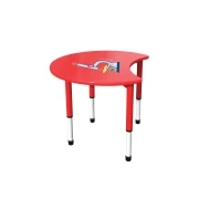 Thumbnail 8 of Ученическа маса RFG Moon, с регулируема височина, от I до XII клас, 900 х 900 х 550-750 mm, MDF, червена