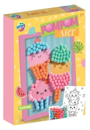 Thumbnail 1 of Moxy Творчески комплект с помпони Куче и коте, в рамка