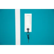 Thumbnail 5 of Гардероб RFG, метален, двоен, с две врати, 80 х 40 х 120 cm, бял, с тюркоазени врати