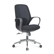 Thumbnail 5 of Офис стол RFG Egg W Chrome, дамаска и меш, полипропиленова основа, до 130 kg, черен