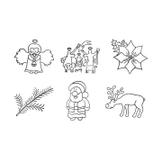 Thumbnail 2 of Nowa Szkola Печати с коледни мотиви, 6.5 х 7 cm