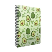 Thumbnail 5 of Gipta Тефтер Avocado, A6, бяла хартия, широки редове, картонена корица, със спирала, 80 листа