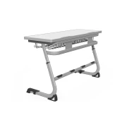 Thumbnail 9 of Ергономичен чин RFG Ergo School, от I до XII клас, с регулируема височина, двоен, 1200 х 500 х 700-790 mm, MDF, бял плот, сив метал