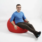 Thumbnail 3 of Пуф за деца RFG Ябълка, промазка, 220 L, червен