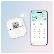 Thumbnail 4 of Принтер Phomemo T02-BU, преносим, мини, без мастило, син, максимална широчина на етикета 53 mm