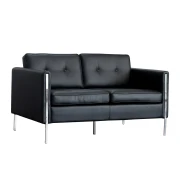 Thumbnail 2 of Диван RFG Frida, двуместен, екокожа, черна седалка, черна облегалка