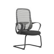 Thumbnail 5 of Посетителски стол RFG Mojito M, дамаска и меш, метална основа, до 120 kg, сиво-черен