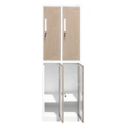 Thumbnail 4 of Гардероб RFG, двоен, метален, 900 х 450 х 1850 mm, кехлибарен дъб и бяло