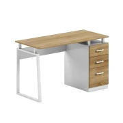 Thumbnail 3 of Бюро RFG Shape Z, с контейнер, 1200 х 480 х 760 mm, ПДЧ 16 mm, плот дъб сонома, бял метал