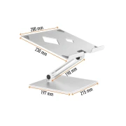 Thumbnail 8 of Поставка за лаптоп Durable Rise, сребриста