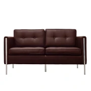 Thumbnail 3 of Диван RFG Frida, двуместен, екокожа, кафява седалка, кафява облегалка