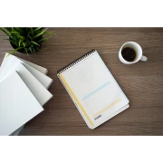 Thumbnail 4 of Gipta Prisma Пад А5, бял, широки редове, микроперфорация, със спирала, 100 листа